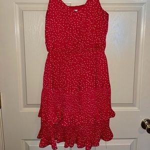 boutique red/polka dot dress